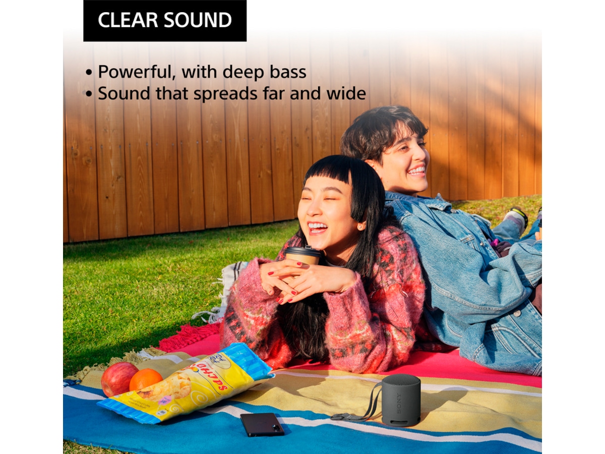 Sony SRS-XB100 Trådløs bluetooth høyttaler (sort) Trådløs / Bluetooth-høyttaler