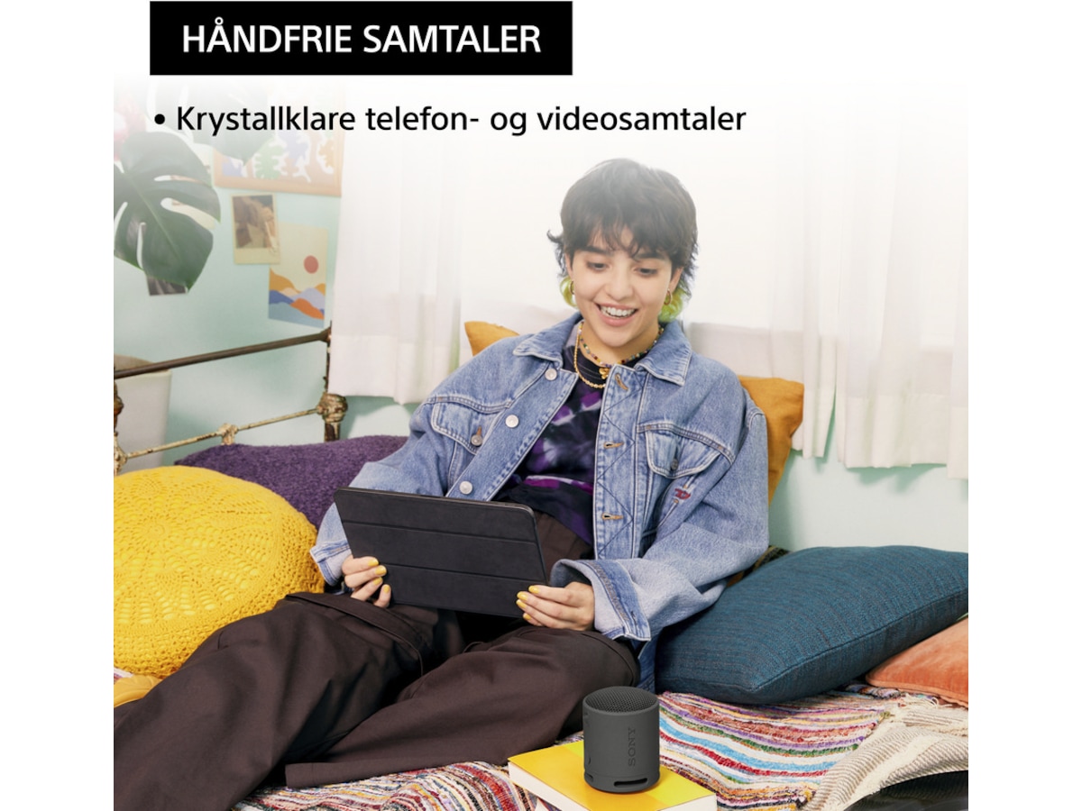 Sony SRS-XB100 Trådløs bluetooth høyttaler (grå) Trådløs / Bluetooth-høyttaler