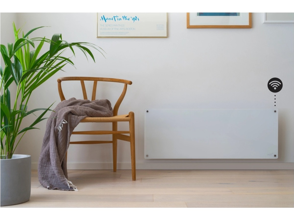 Mill Glass WiFi Gen 3 panelovn 1300W (hvit) -B-Grade Demo hjem & fritid