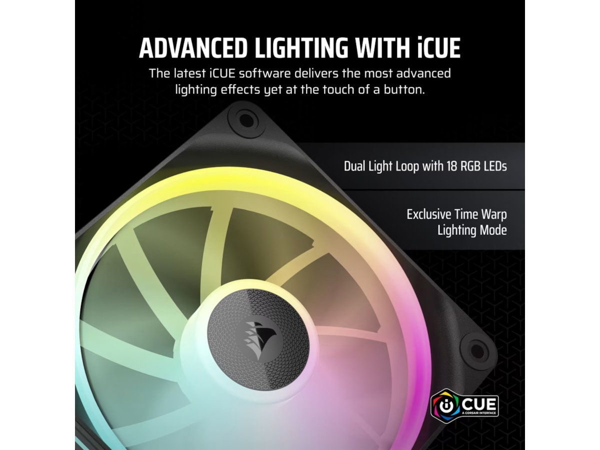 Corsair iCue Link LX120 RGB Vifte 3pk (sort) Vifter