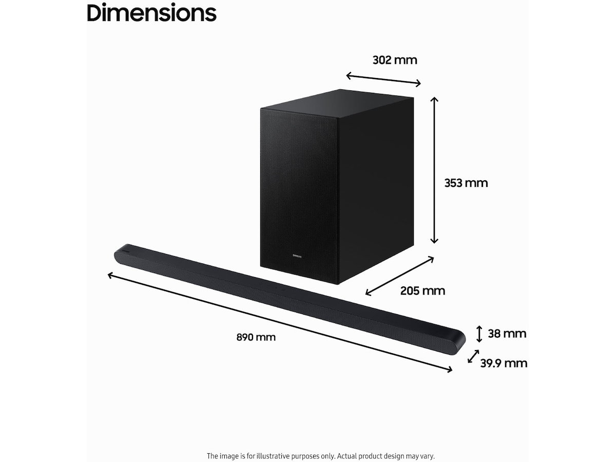 Samsung HW-S710D soundbar med subwoofer (sort) -B-Grade Demo DVD/Hi-Fi/stereo