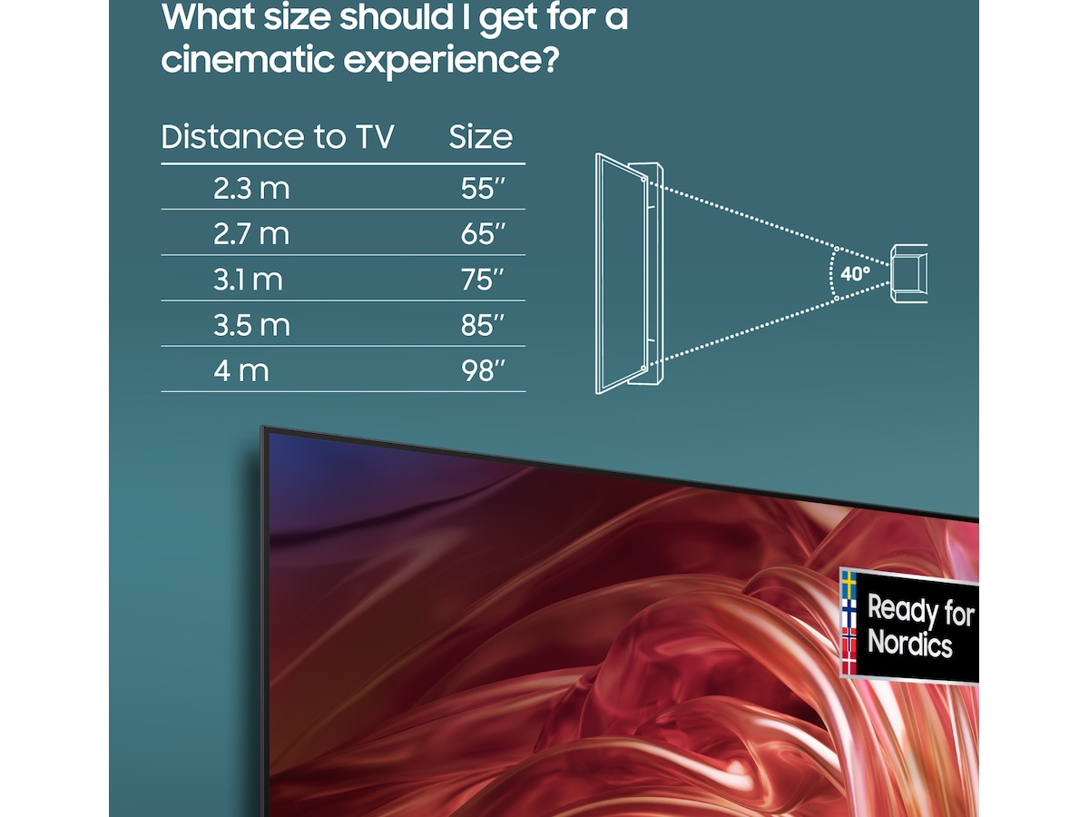 Samsung 55" S85D 4K OLED Smart TV TQ55S85D 50 - 59 tommer TV