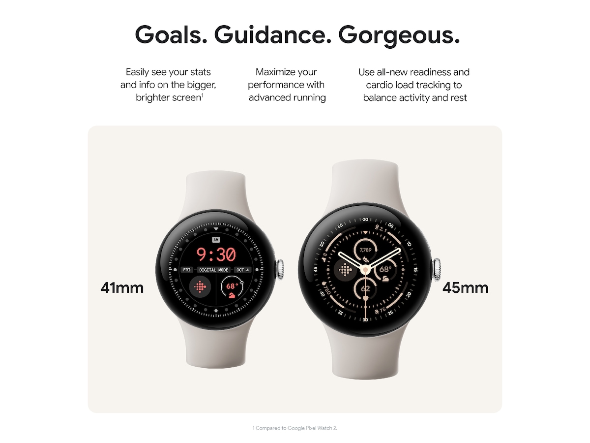 Google Pixel Watch 3 Large 45mm LTE (obsidian) -B-Grade Demo klokker