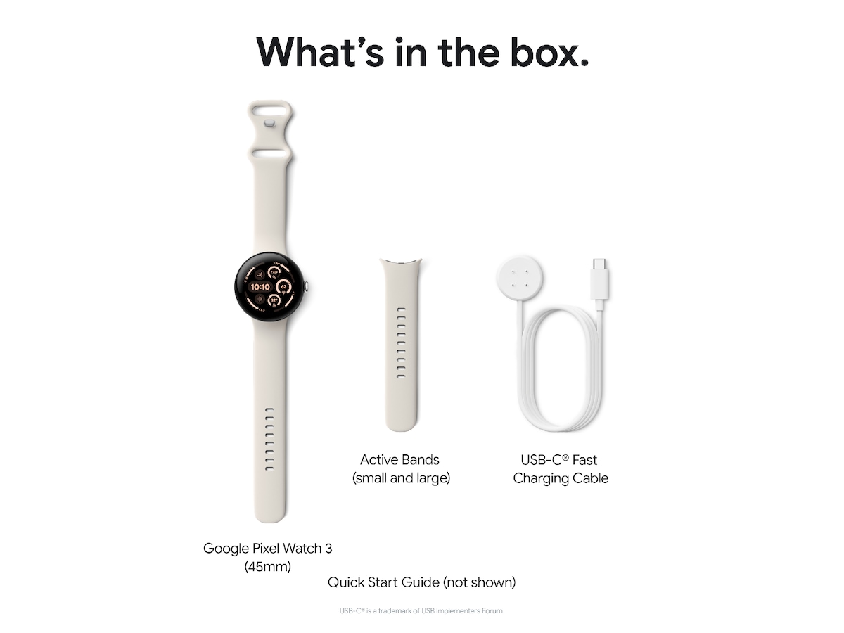 Google Pixel Watch 3 Large 45mm LTE (obsidian) -B-Grade Demo klokker