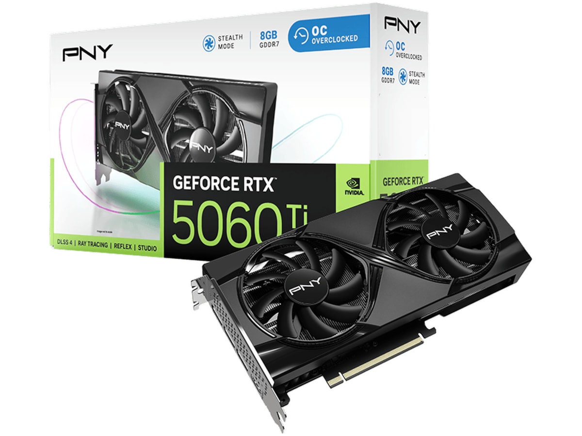 PNY GeForce RTX 5060 Ti OC Dual Fan Skjermkort