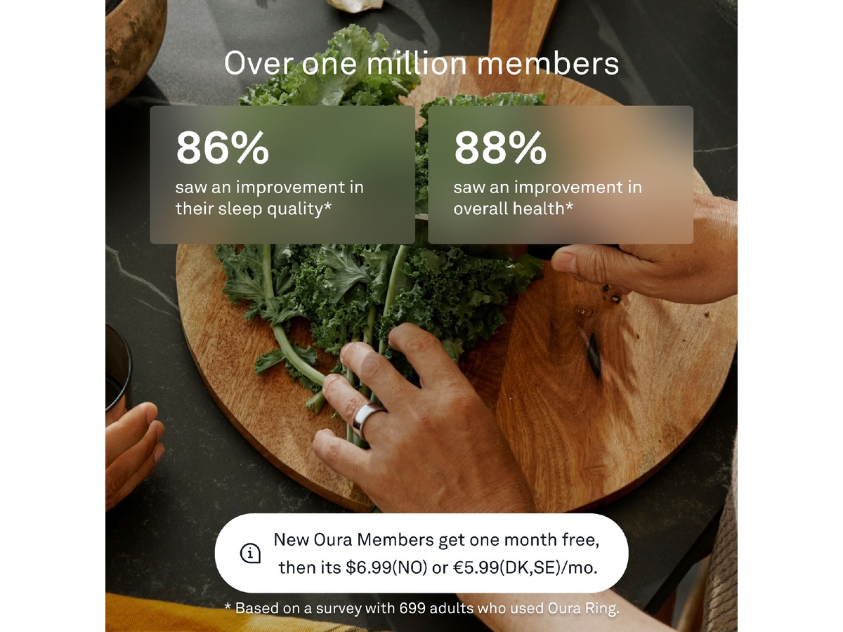 Oura Ring 4 Smart Ring str. 11 (sølv) -B-Grade Demo tilbehør til mobiler & klokker