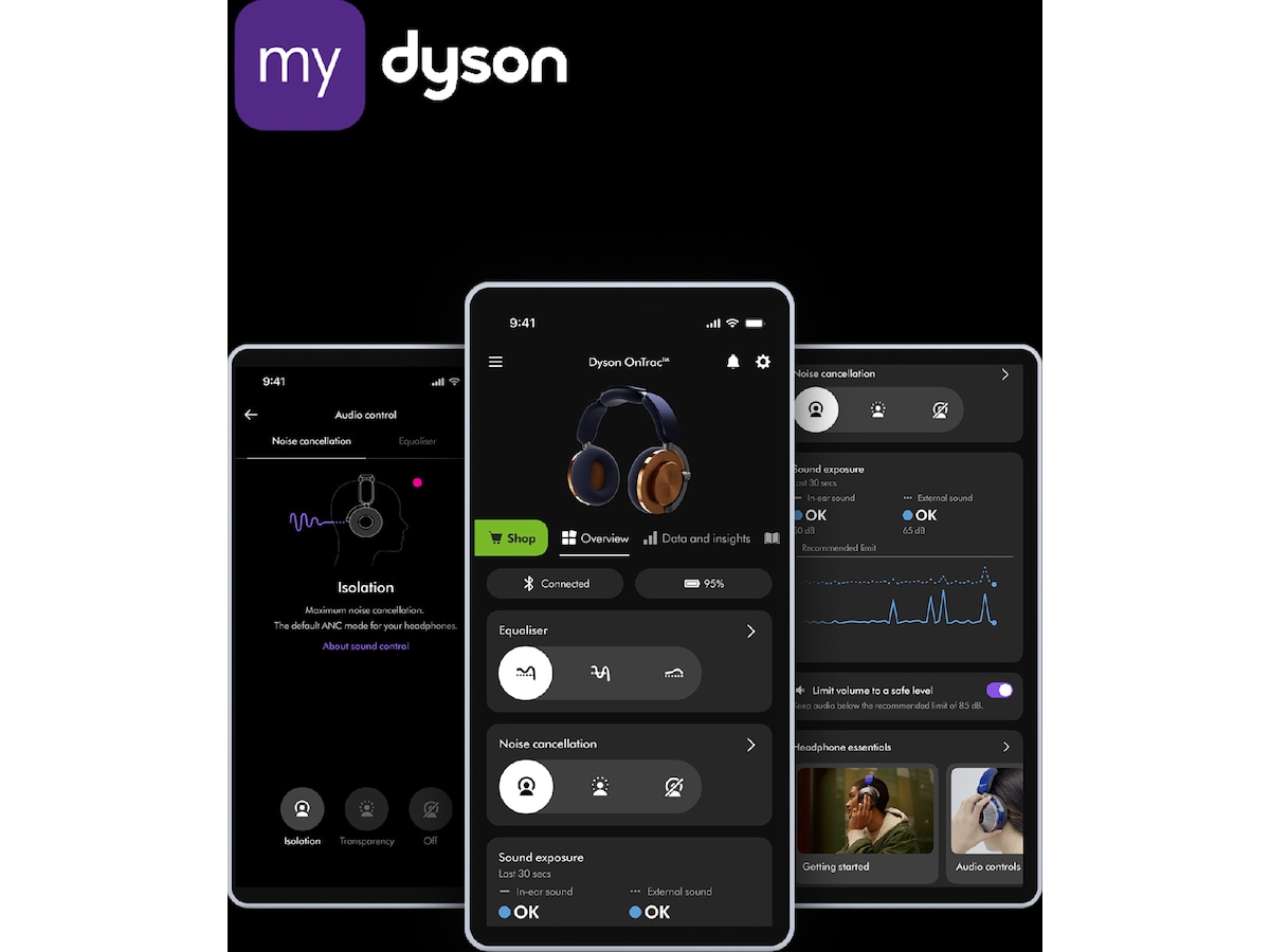 Dyson onTrac CNC Trådløse hodetelefoner, Over-Ear (aluminium) -B-Grade Demo headset