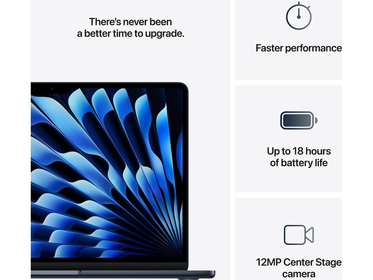 MacBook Air 13" M4 (2025) 256GB (midnatt) -B-Grade Demo bærbar PC