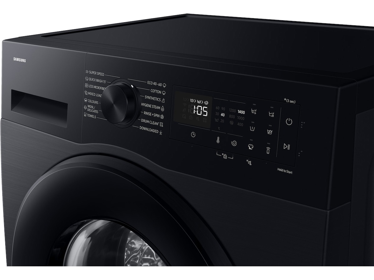 Samsung Vaskemaskin AI Ecobubble 9 kg (sort) Vaskemaskin