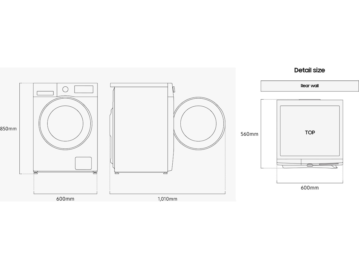 Samsung Vaskemaskin AI Ecobubble 9 kg (hvit) Vaskemaskin