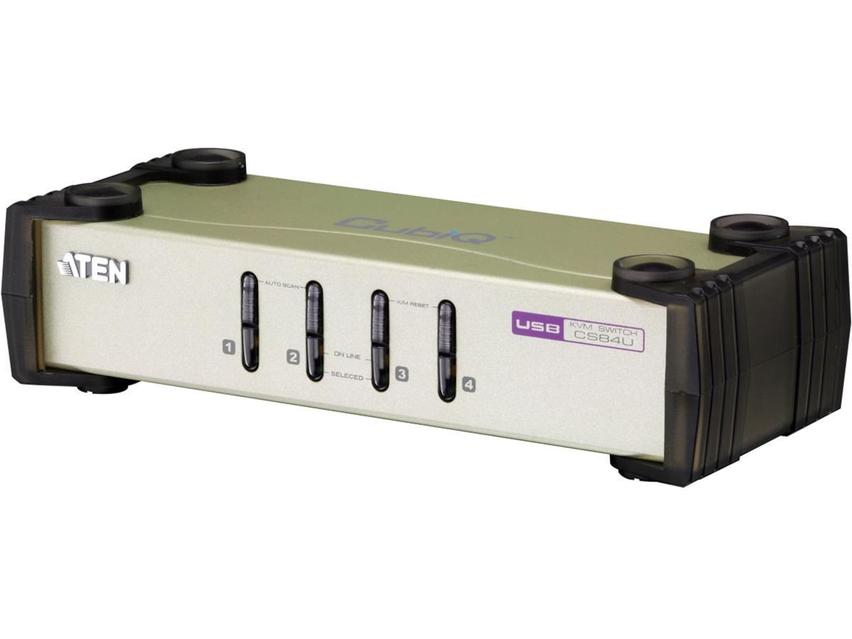 ATEN CS84U 4-port PS/2-USB KVM Switch | KomplettBedrift.no