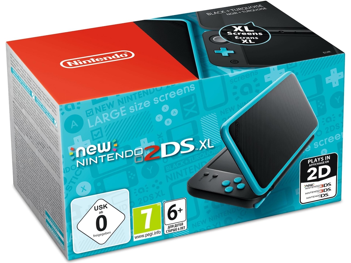 New Nintendo 2DS XL Svart og Turkis | KomplettBedrift.no