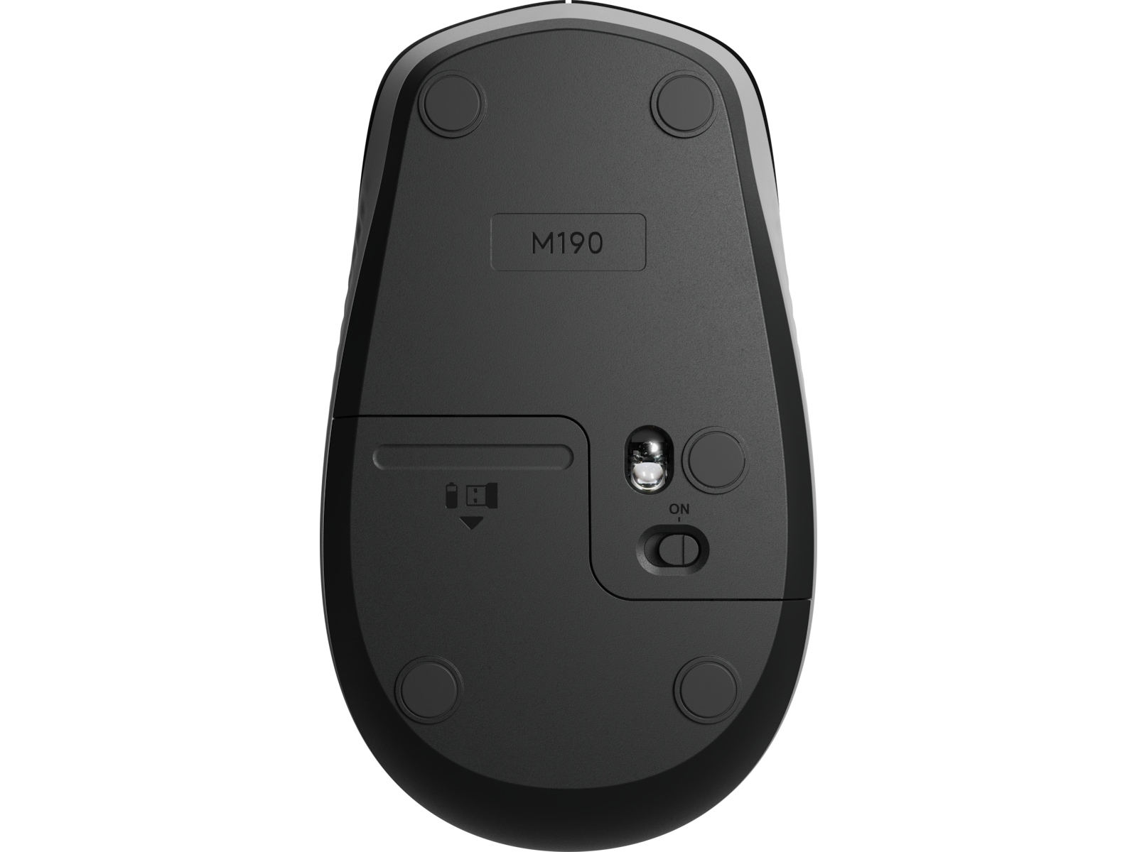 Logitech M190 Trådløs mus i full størrelse mellomgrå Mus