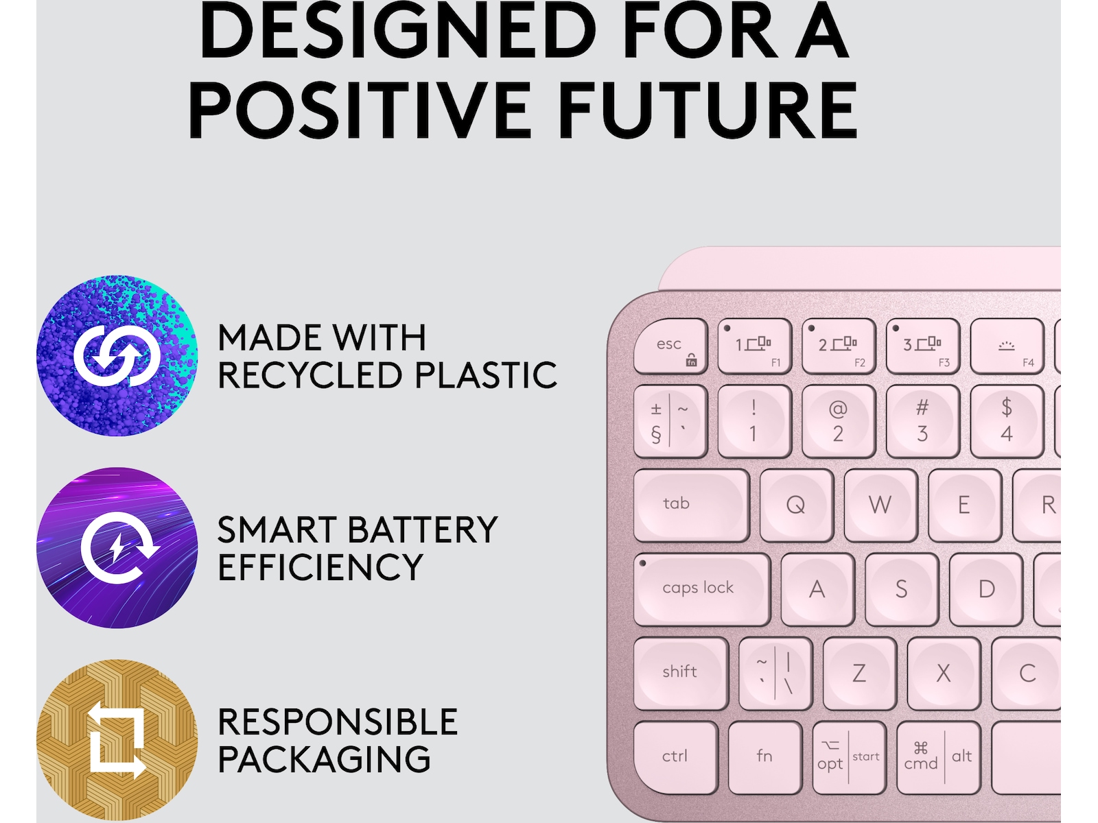 Logitech MX Keys Mini - ROSE Tastatur