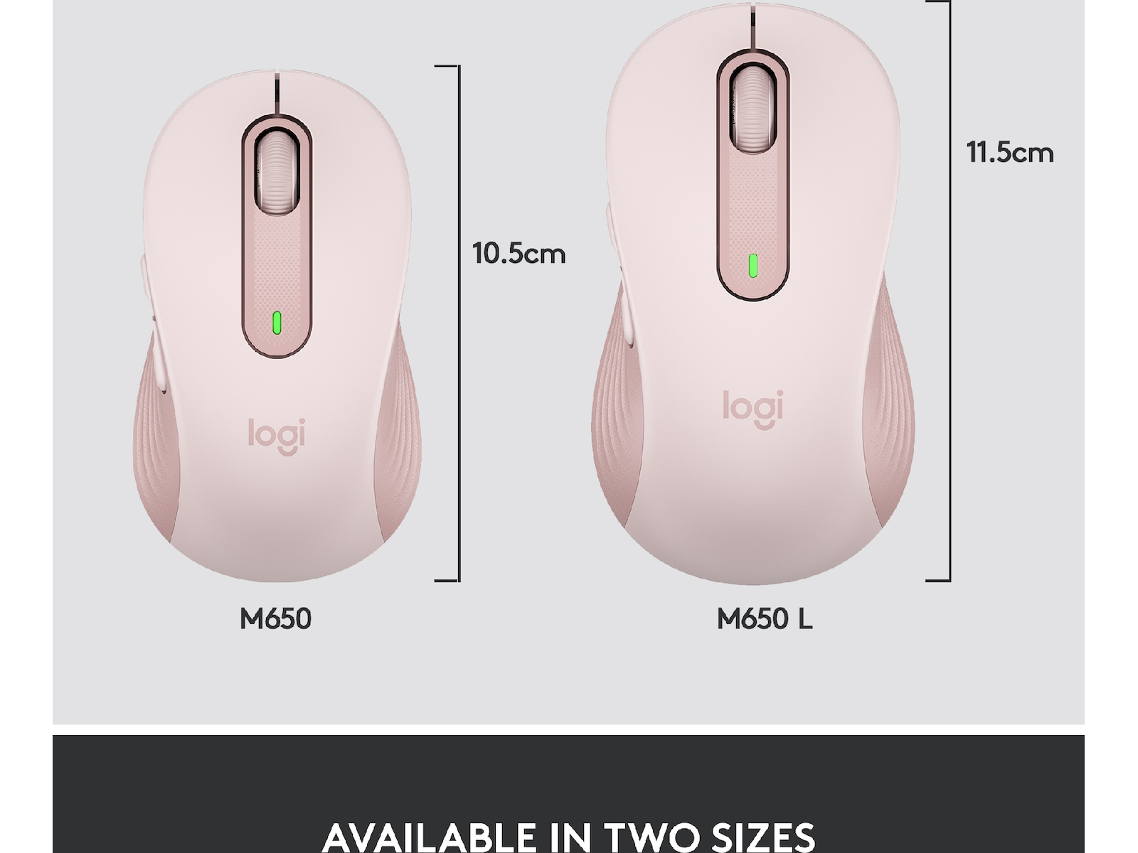 Logitech Signature M650 Medium  trådløs mus Rosa Mus
