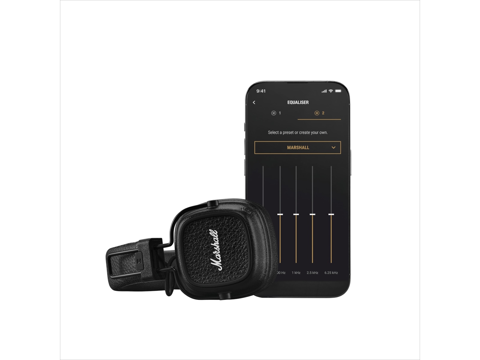 Marshall Major V Trådløse hodetelefoner, On-Ear (Sort) Hodetelefoner