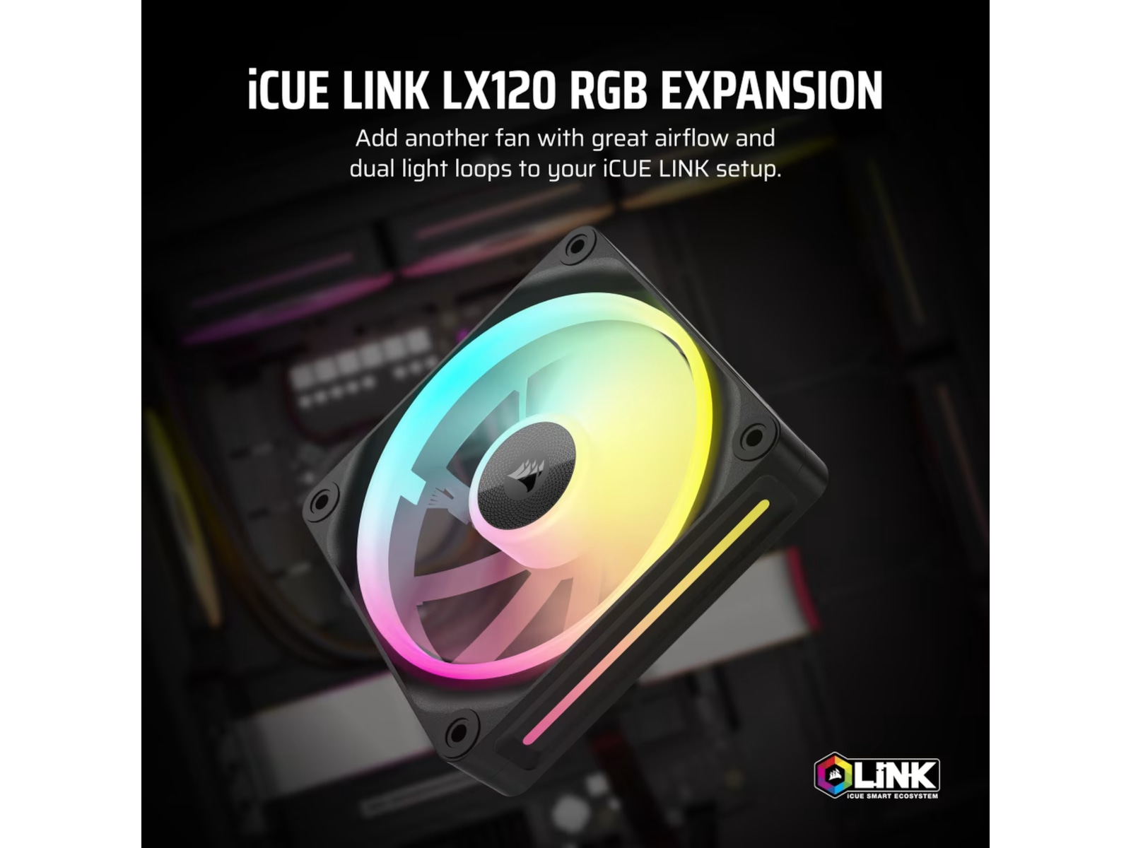 Corsair iCue Link LX120 RGB Vifte (sort) Vifter