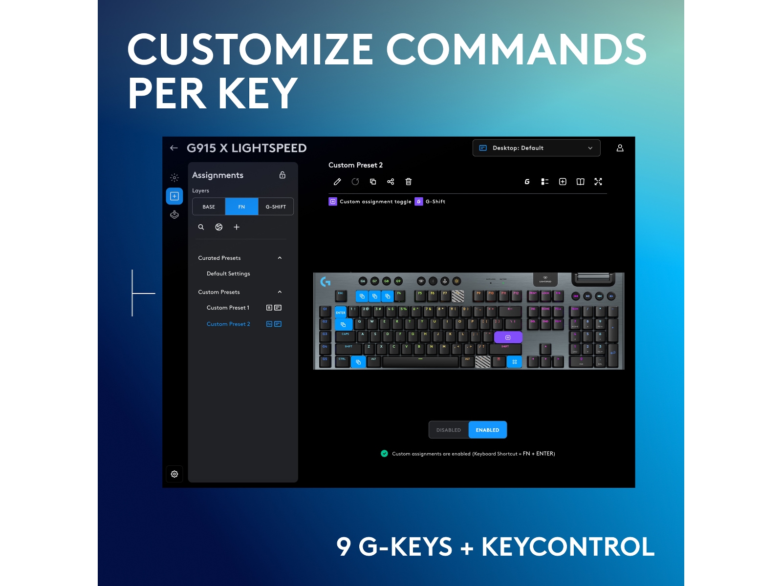 Logitech G915 X Lightspeed Trådløst Gamingtastatur (sort) Gamingtastatur