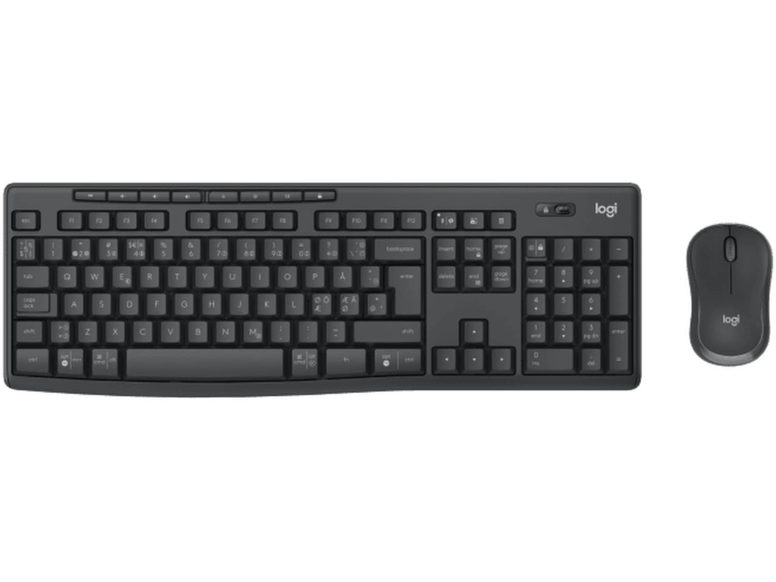 Logitech MK370 Combo Trådløs (graphite) Mus & tastatur -kombipakker