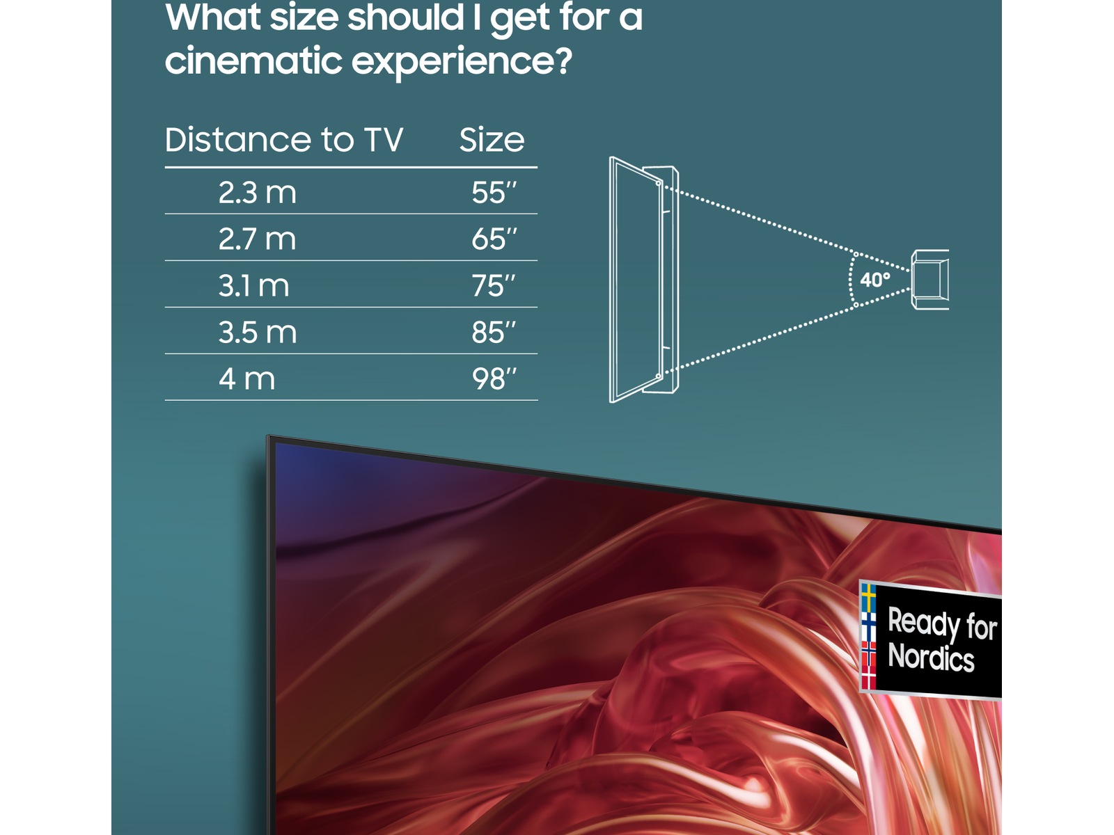 Samsung 55" S85D 4K OLED Smart TV TQ55S85D 50 - 59 tommer TV