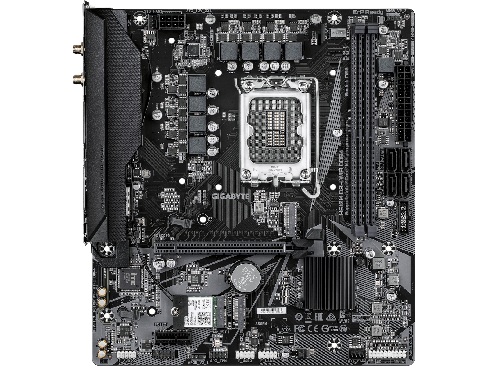 Gigabyte H610M D3H DDR4 WIFI Hovedkort Intel Socket