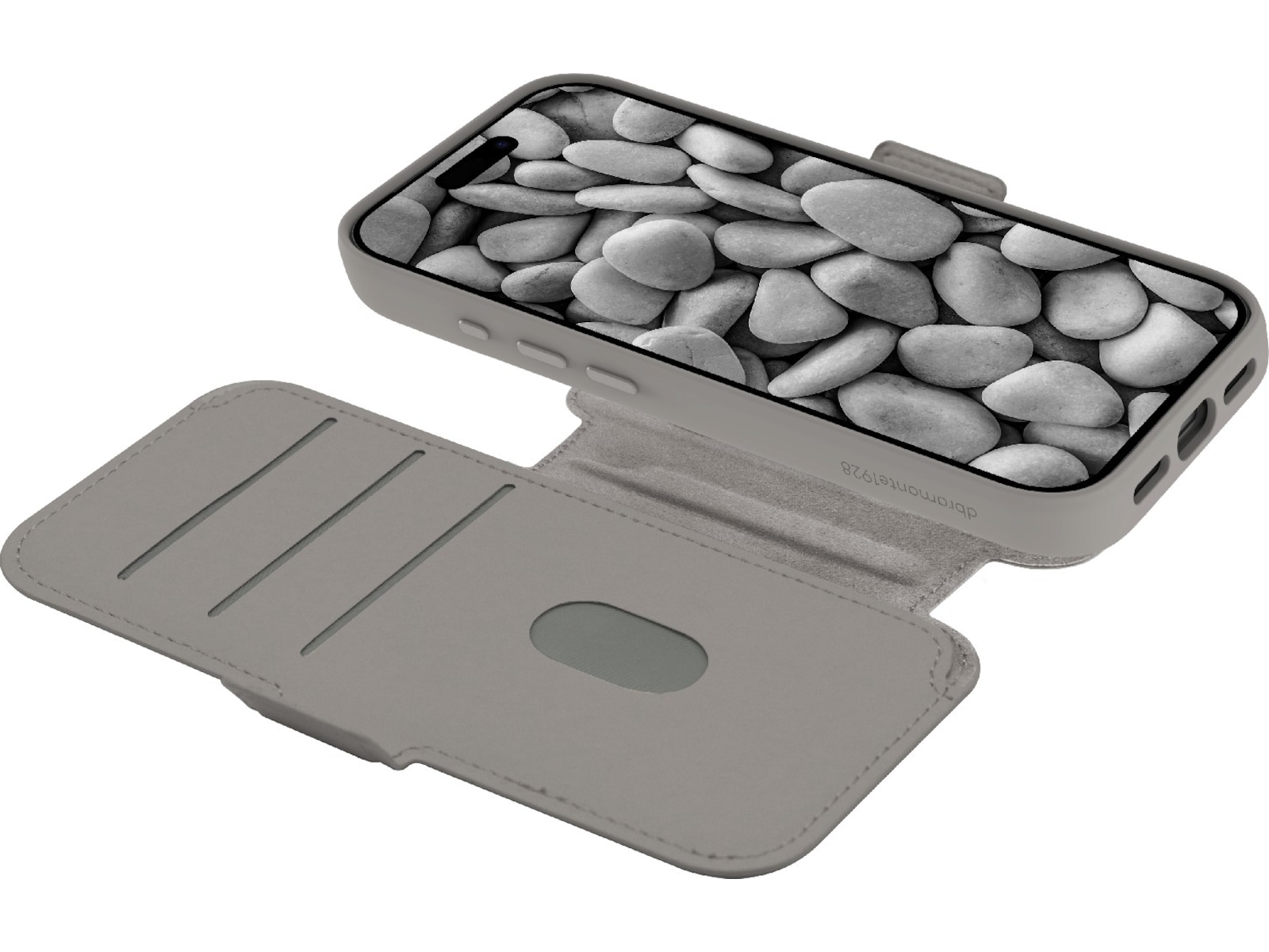 dbramante1928 iPhone 17 Pro Lynge 2-i-1 Lommebokdeksel (river stone) Deksel til mobiltelefon