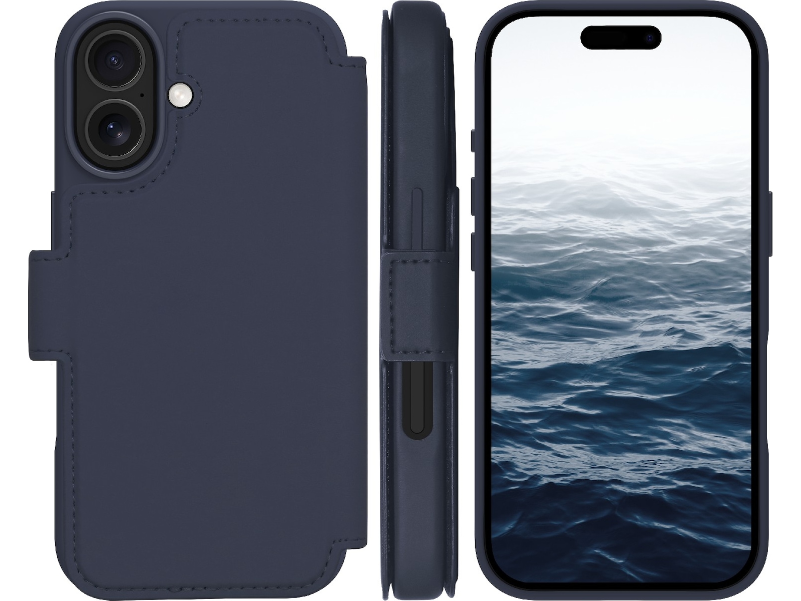 dbramante1928 iPhone 17 Lynge 2-i-1 Lommebokdeksel (deep water) Deksel til mobiltelefon
