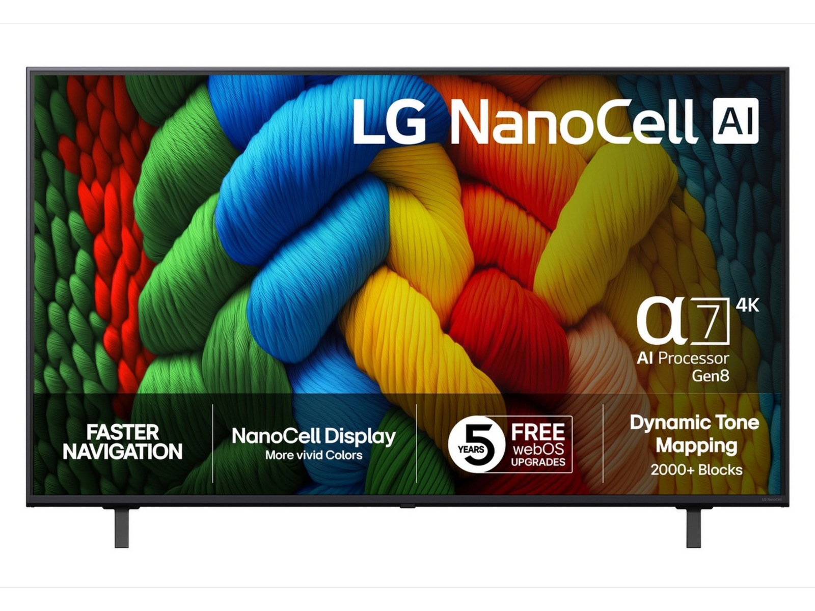 LG 55" NANO80 AI 4K NanoCell Smart TV (2025) 50 - 59 tommer TV