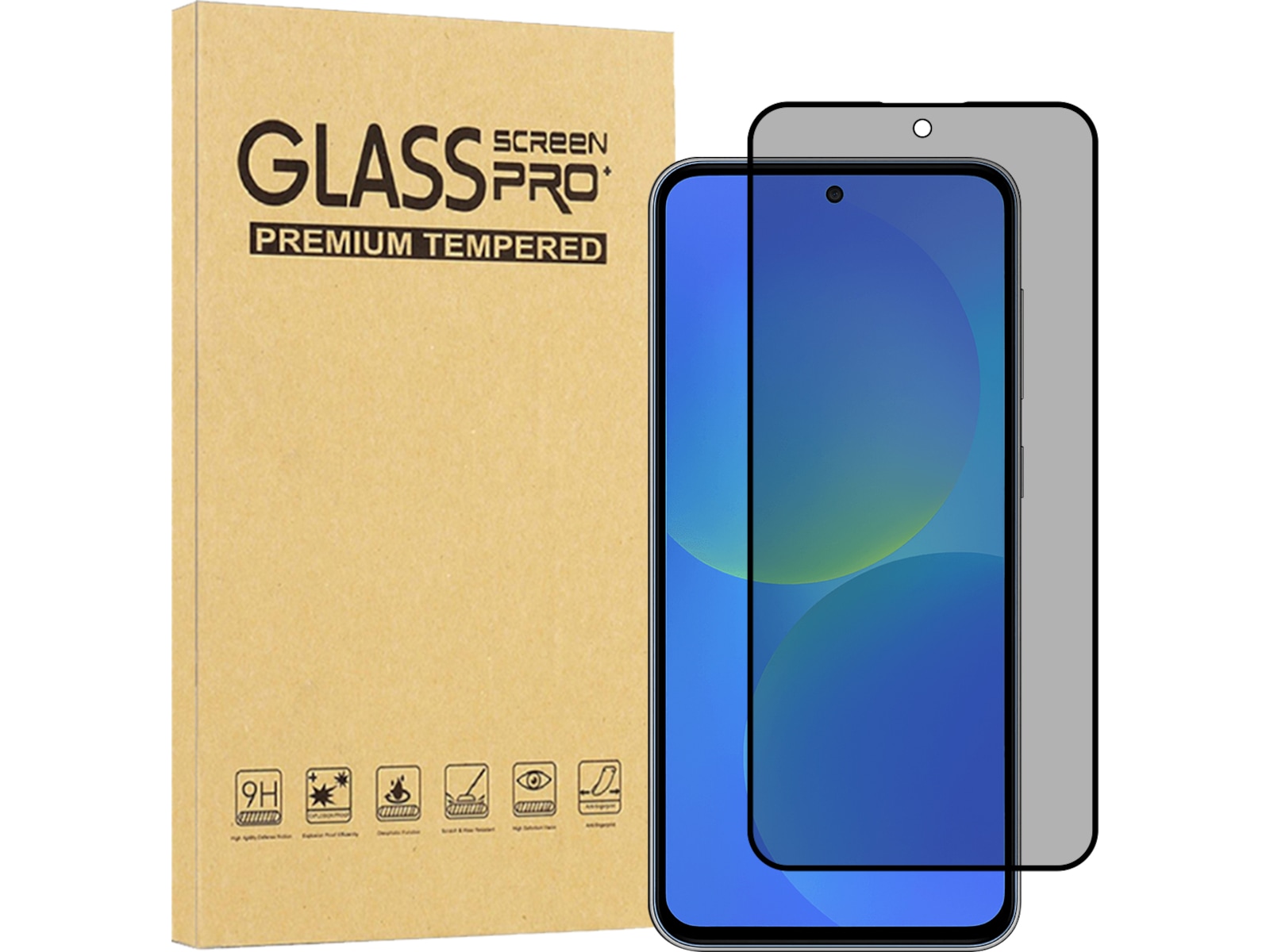 iiglo Galaxy A37 / A57 Privacy Glass skjermbeskytter Skjermbeskyttelse