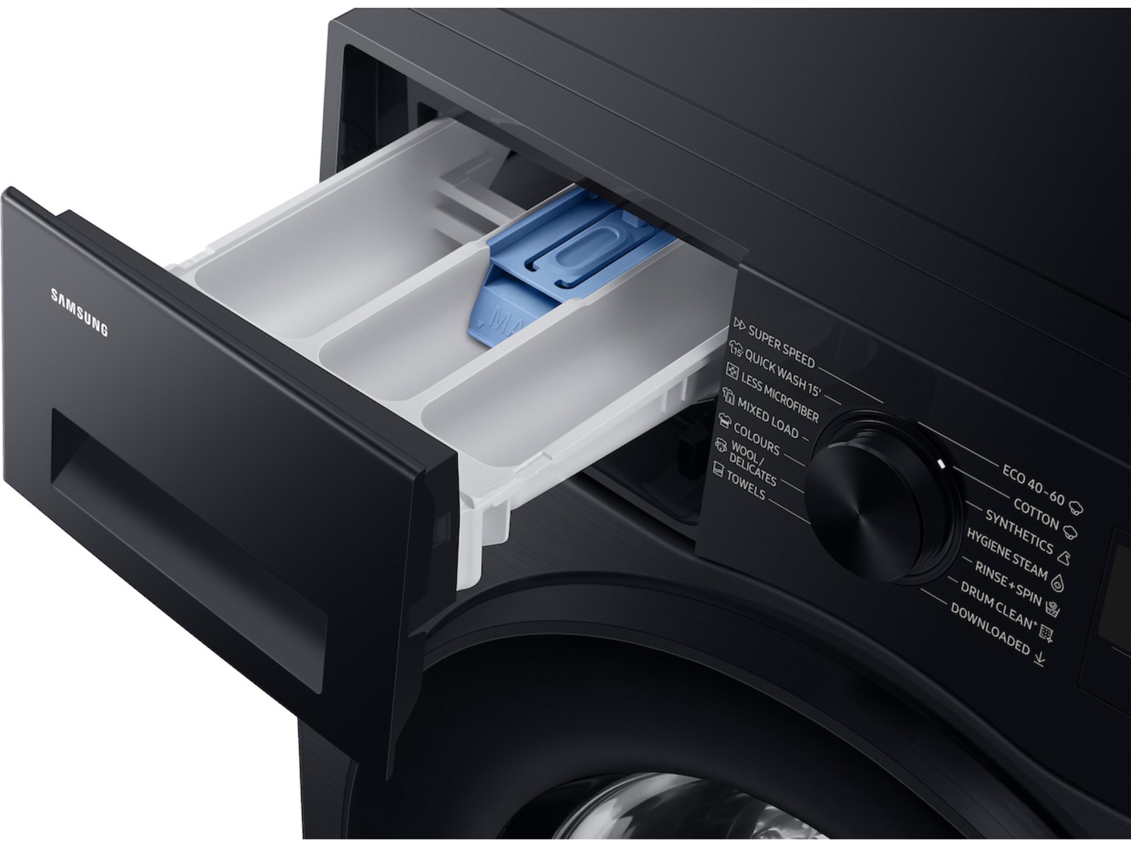 Samsung Vaskemaskin AI Ecobubble 9 kg (sort) Vaskemaskin