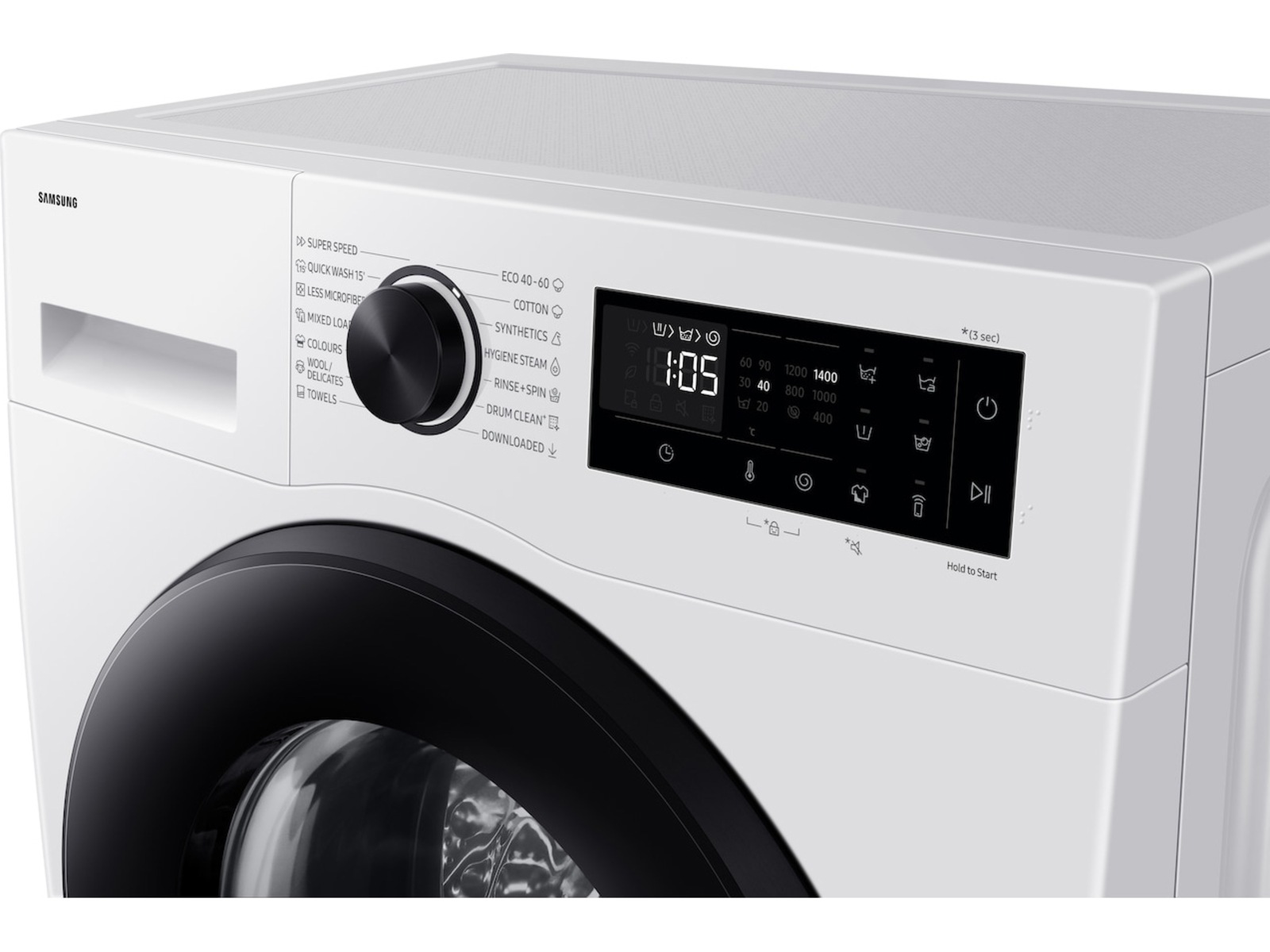 Samsung Vaskemaskin AI Ecobubble 9 kg (hvit) Vaskemaskin