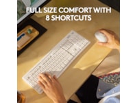 Logitech MK295 Silent Wireless Combo tastatur og mus (hvit) Mus & tastatur -kombipakker
