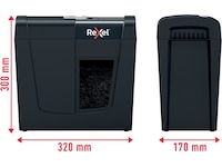 Rexel Makuleringsmaskin Secure X6, krysskutt P4 (sort) Makuleringsmaskiner
