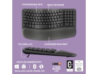 Logitech Wave Keys for Business trådløst tastatur (grafitt) Tastatur