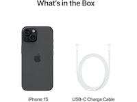 iPhone 15 256GB (sort) Mobiltelefoner