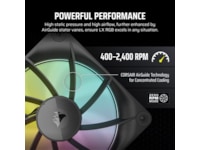 Corsair iCue Link LX120 RGB Vifte 3pk (sort) Vifter