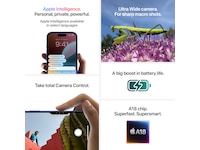 iPhone 16 Plus 128GB (hvit) Mobiltelefoner