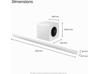 Samsung HW-S811D soundbar med subwoofer (hvit) -B-Grade Demo DVD/Hi-Fi/stereo
