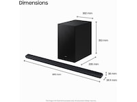Samsung HW-S710D soundbar med subwoofer (sort) -B-Grade Demo DVD/Hi-Fi/stereo