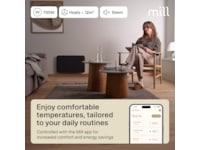 Mill Invisible Smart WiFi Gen 4 panelovn 700W (sort) Panelovner