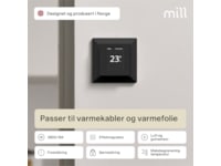 Mill Smart WiFi Gulvtermostat (sort) Tilbehør til varme