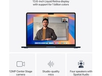 MacBook Air 13" M4 (2025) 256GB (midnatt) -B-Grade Demo bærbar PC