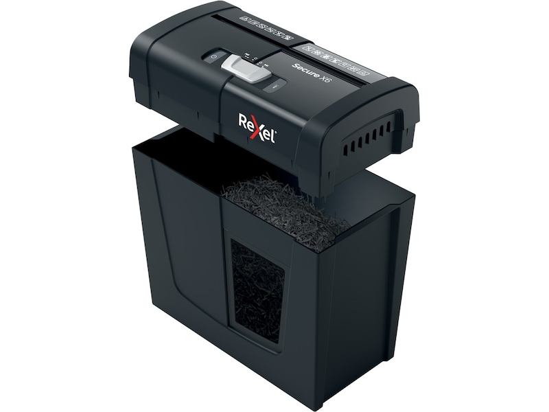 Rexel Makuleringsmaskin Secure X6, krysskutt P4 (sort) Makuleringsmaskiner