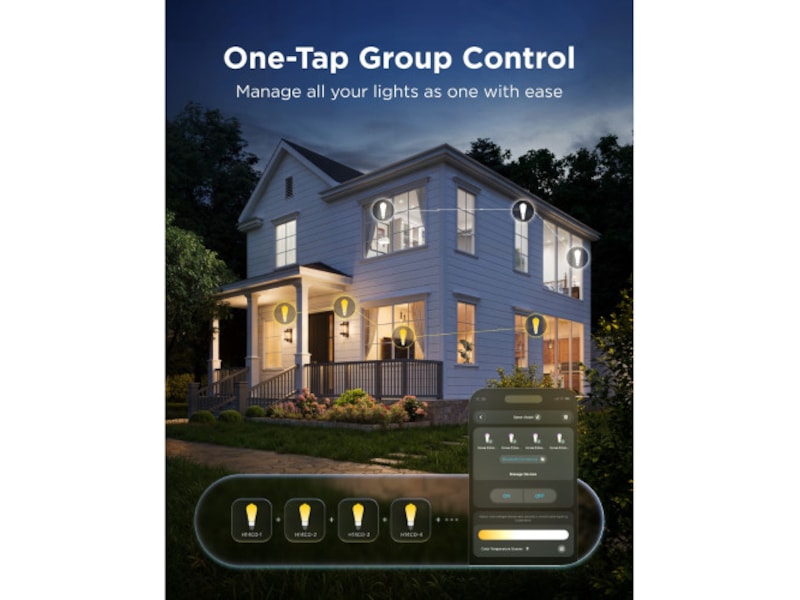 Govee Smart Edison Bulb E27, RGBWW LED Lamp ST64, Compatible with Matter Lyspærer & LED-pærer