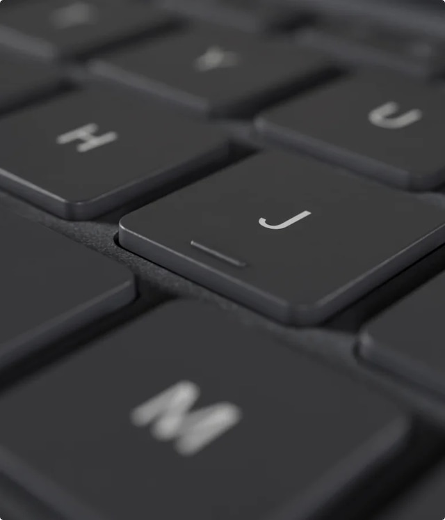 Full-size letter keys