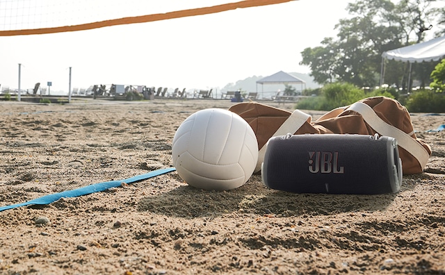 speaker on beach speaker on beach