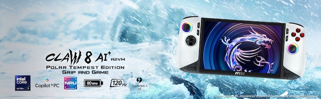 MSI Claw 8 AI+ Polar Tempest MSI Claw 8 AI+ Polar Tempest
