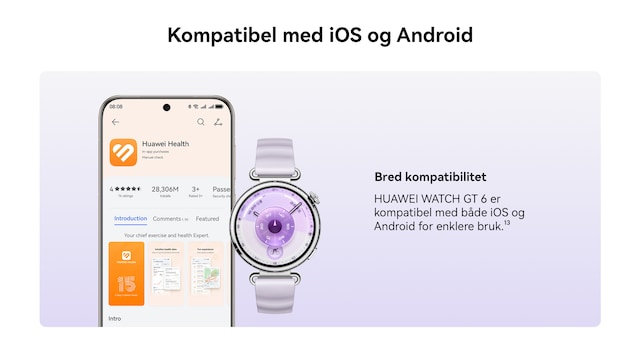 Kompatibel med iOS og Android