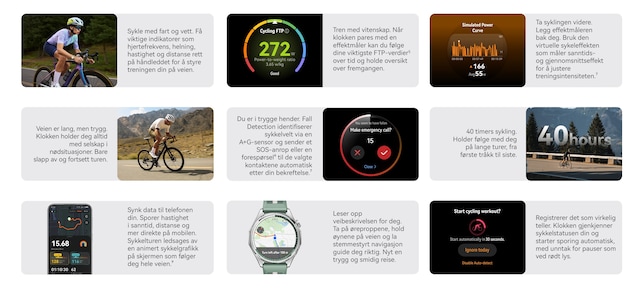 Avansert sykkelmålingsfunksjon med simulert sykkelkraft