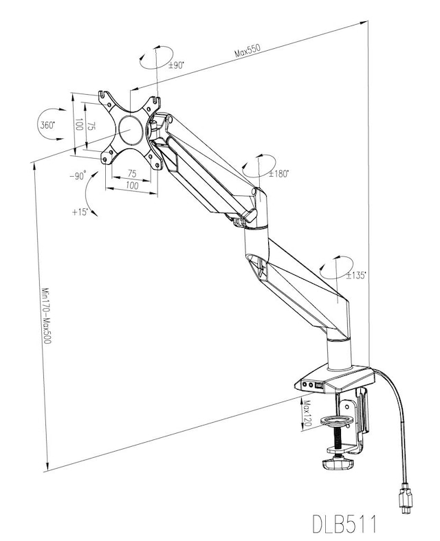 Strektegning med mål Strektegning med mål